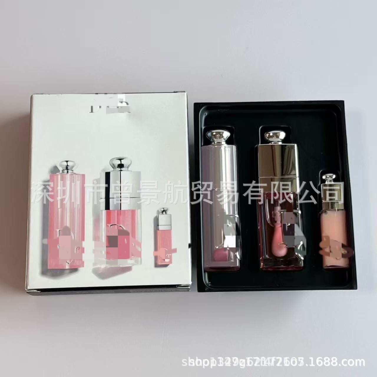 Dior 2025 Edition Addict Lip Glow Trio 6ml Lip Oil 001# 3.2g Lip Balm 001# 2ml Lip Maximizer 001