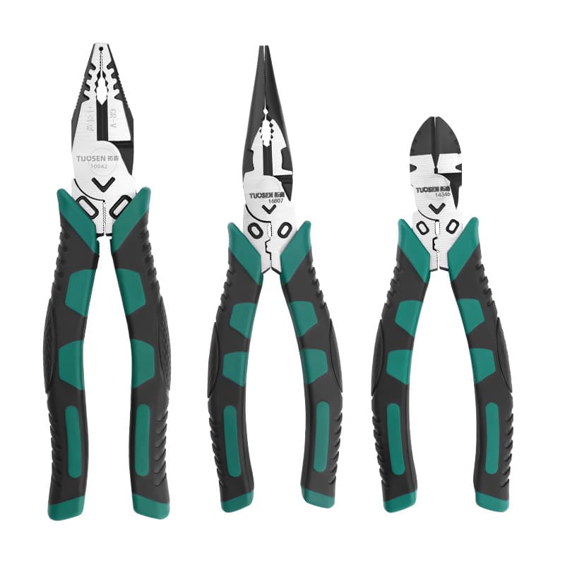 Tuosen Tools Effort-Saving Multi-Function Pliers Wholesale 8-Inch Needle-Nose Pliers Assortment Diagonal Cutting Pliers Wire Pliers