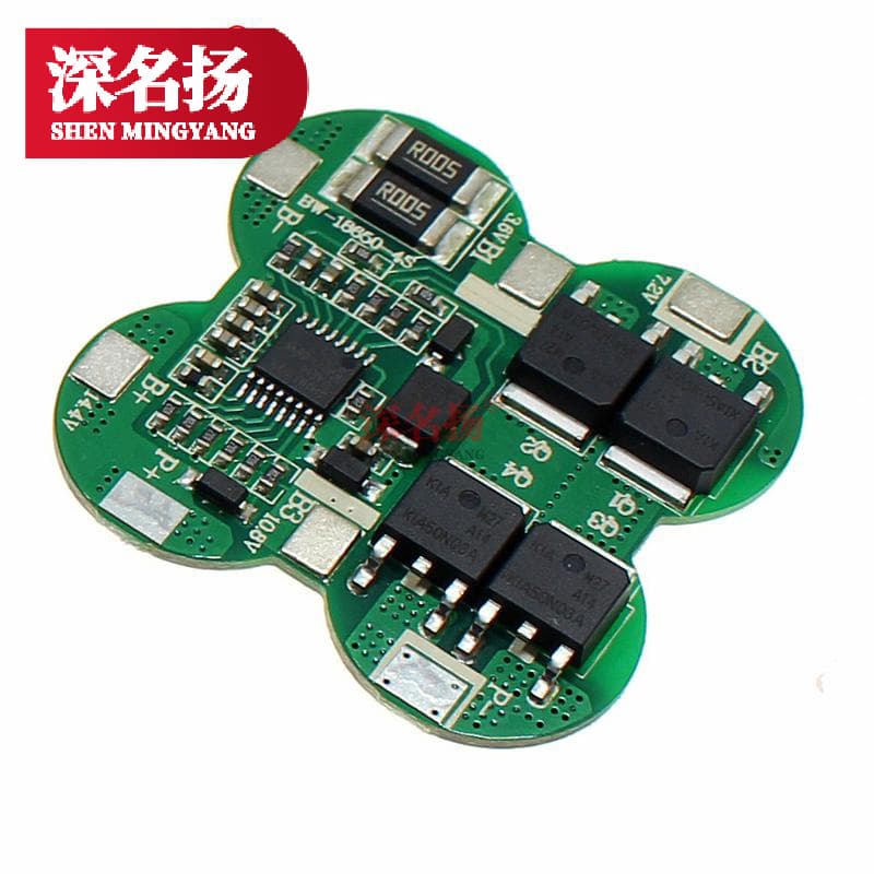 4S 14.8V 18650 Lithium Battery Protection Board 16.8V Overcharge Overdischarge Protection Short Circuit Protection 20A Current Limiting Protection