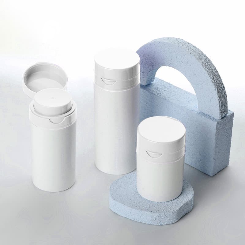 30ml 50ml to 100ml Cylindrical Press Face Cream Dispenser Bottle, PP Flip-Top Lotion Vacuum Cream Jar, Sealed Container
