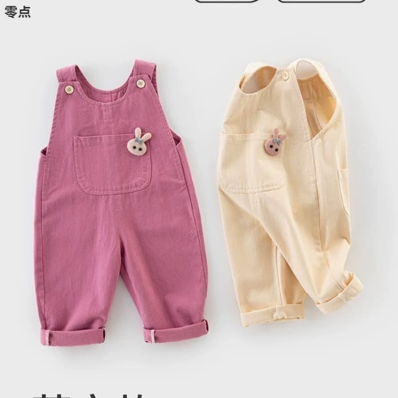 Girls Cotton Overalls Spring Autumn 1-2-3 Years Baby Rompers Loose Pants Baby Spring Wear