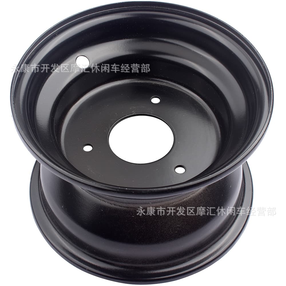 ATV Four-Wheel Sand Motorcycle Parts 50-125CC 16x8-7 Inch Three-Hole Wheel Hub Rim Steel Rim Black