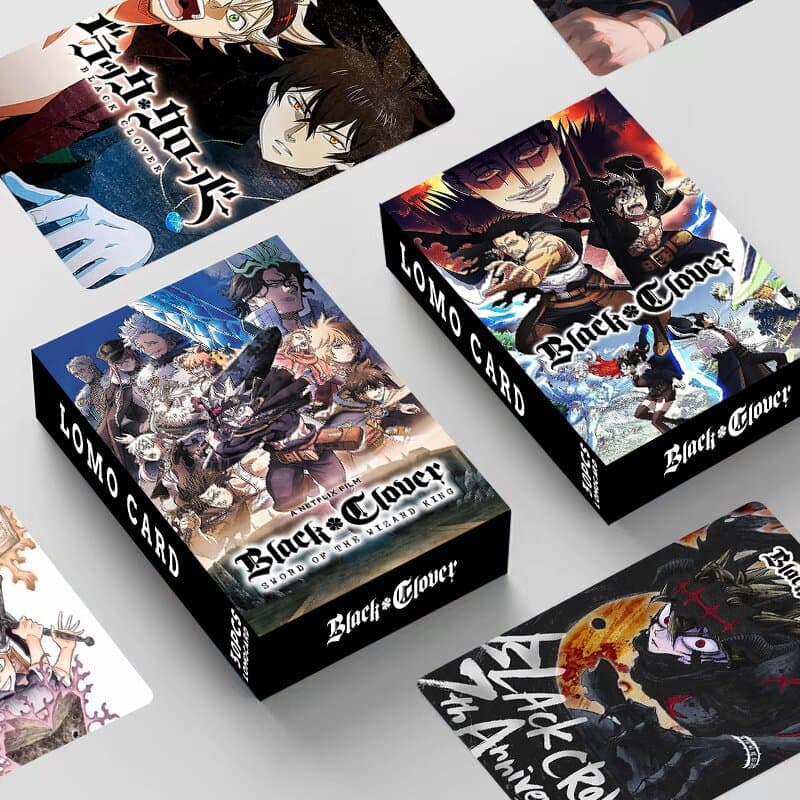 New In Stock Black Clover Double-Sided 30-Sheet LOMO Cards Boxed Photo Cards Greeting Cards Mini Cards
