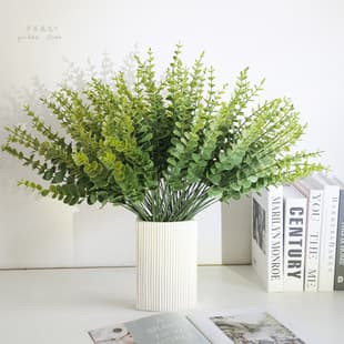 Soft Touch Eucalyptus Money Leaf Eucalyptus Artificial Flower Branches Home Decoration DIY Flower Arrangement Accessories Green Plant Leaves