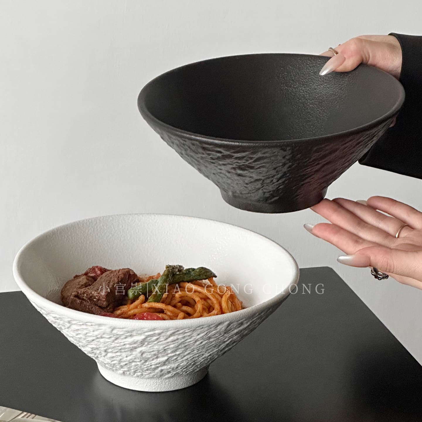 Stone Grain Rice Bowl Premium Ceramic Bowl Ramen Bowl Soup Bowl Luosifen Bowl Beef Noodle Soup Bowl Instant Noodle Bowl Tableware