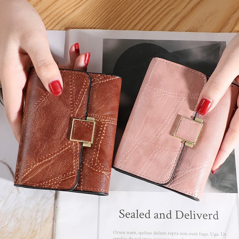 Wallet ladies 2025 new European and American retro short fashion card holder card holder wallet personalized mini trendy coin purse