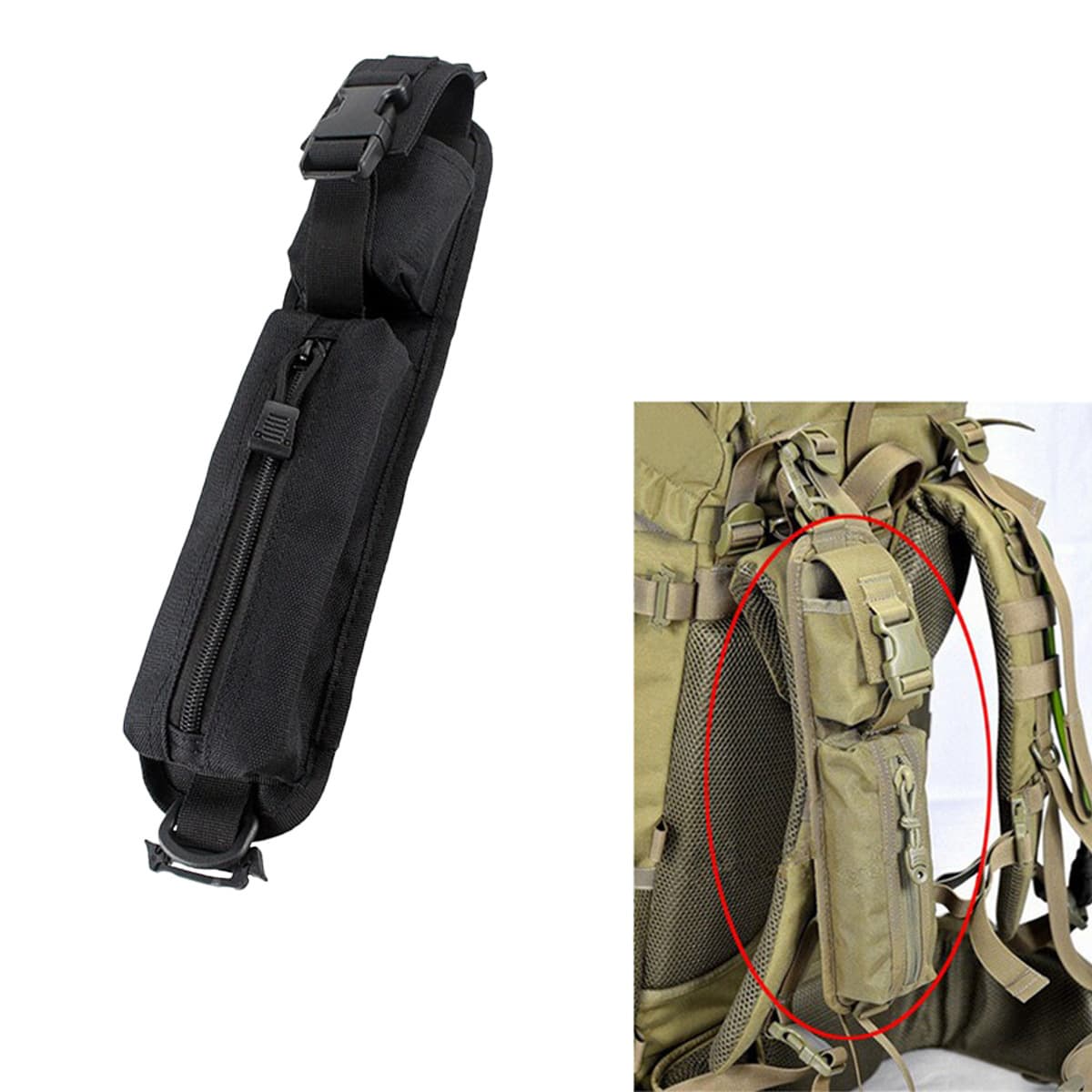 Outdoor expansion sports multifunctional backpack accessories tool hanging bag military fans tactical Molle backpack shoulder strap bag