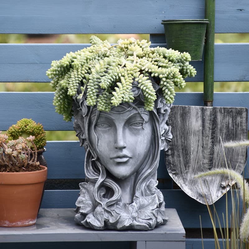 Cross-border creative simulation European-style succulent flowerpot resin crafts garden courtyard decoration ornaments goddess flower vat