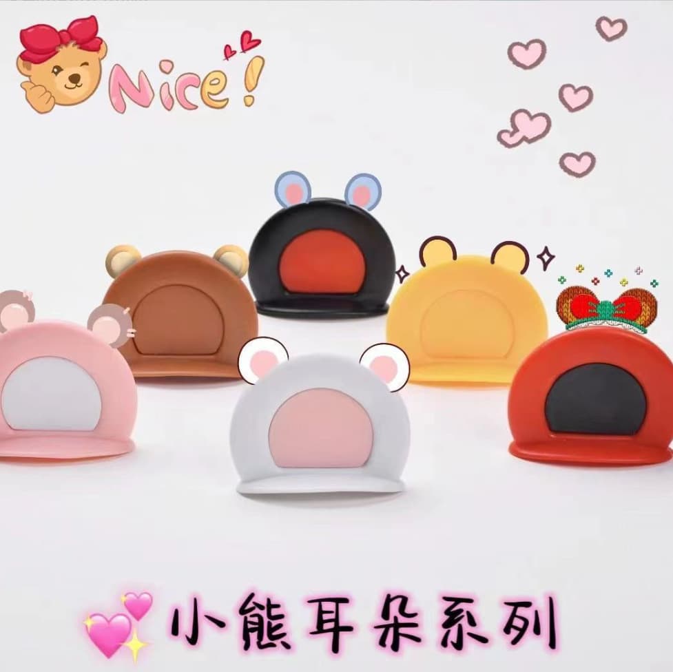 New Popular Small Bear Ears Electric Vehicle Helmet Decoration Accessories Cat Ears Soft Cute Personality Creative Wholesale