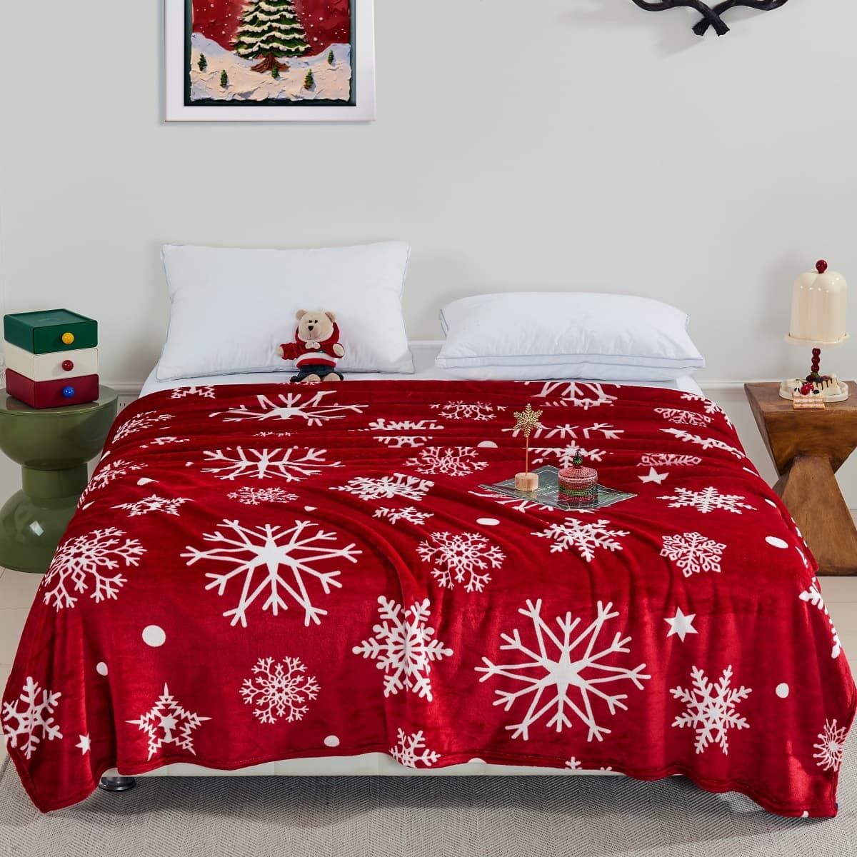Foreign trade cross-border blanket Christmas blanket lunch break blanket multi-functional blanket gift blanket Christmas blanket