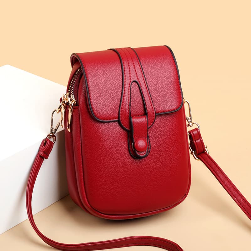 2026 New Women's Crossbody Bag Fashion Versatile Soft Leather Phone Bag Small Square Bag Shoulder Bag for Export Trade
