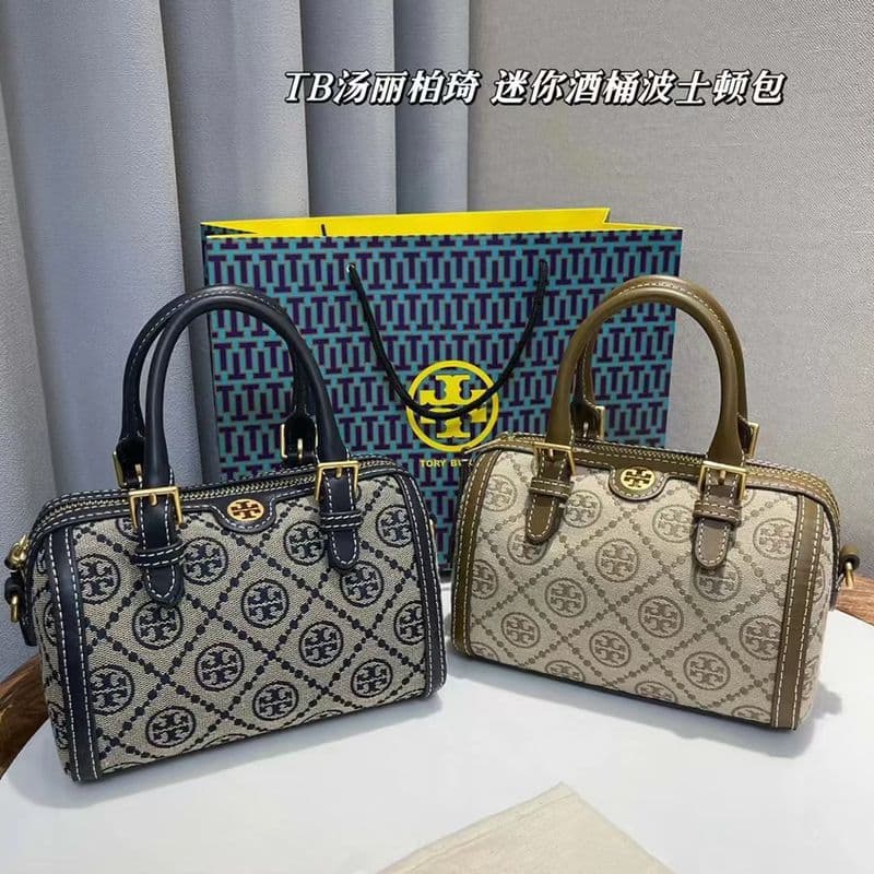 TB Women's Bag 2026 New Boston Monogram Print Handbag Crossbody Pillow Versatile Shoulder Bag for Women