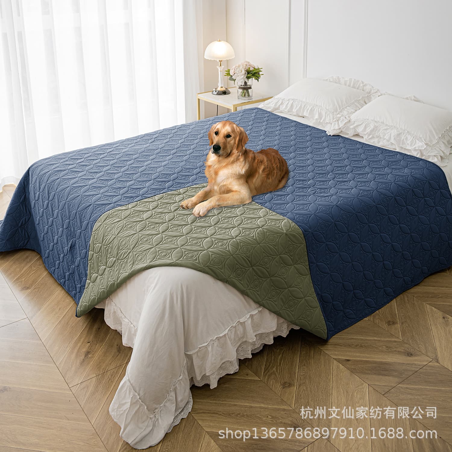 Cross-border Amazon Ultrasonic Quilting High-end All-season Universal Sofa Cushion Waterproof Anti-slip Pet Sofa Bed