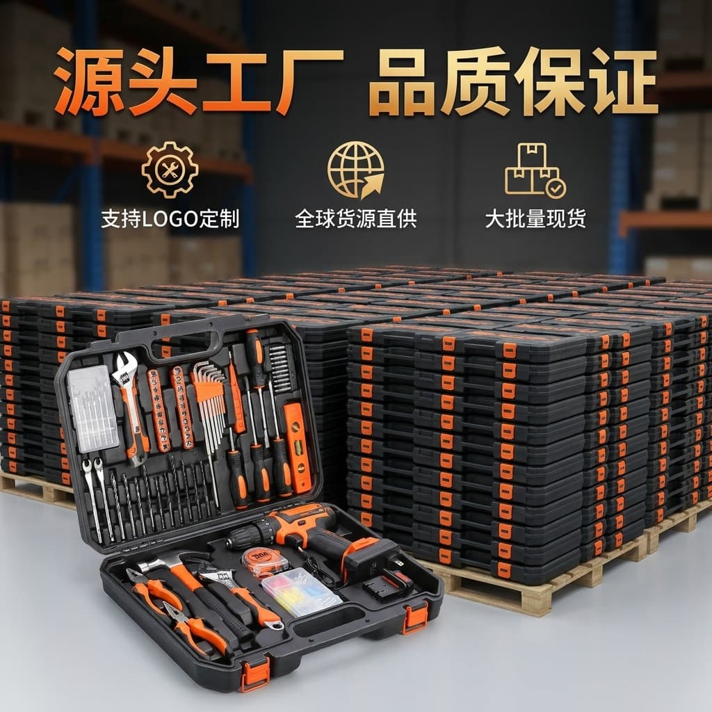 Tool Box Home Tool Set Multifunctional Hardware Electrician Repair Combination Kit Car Drill Storage Full Set