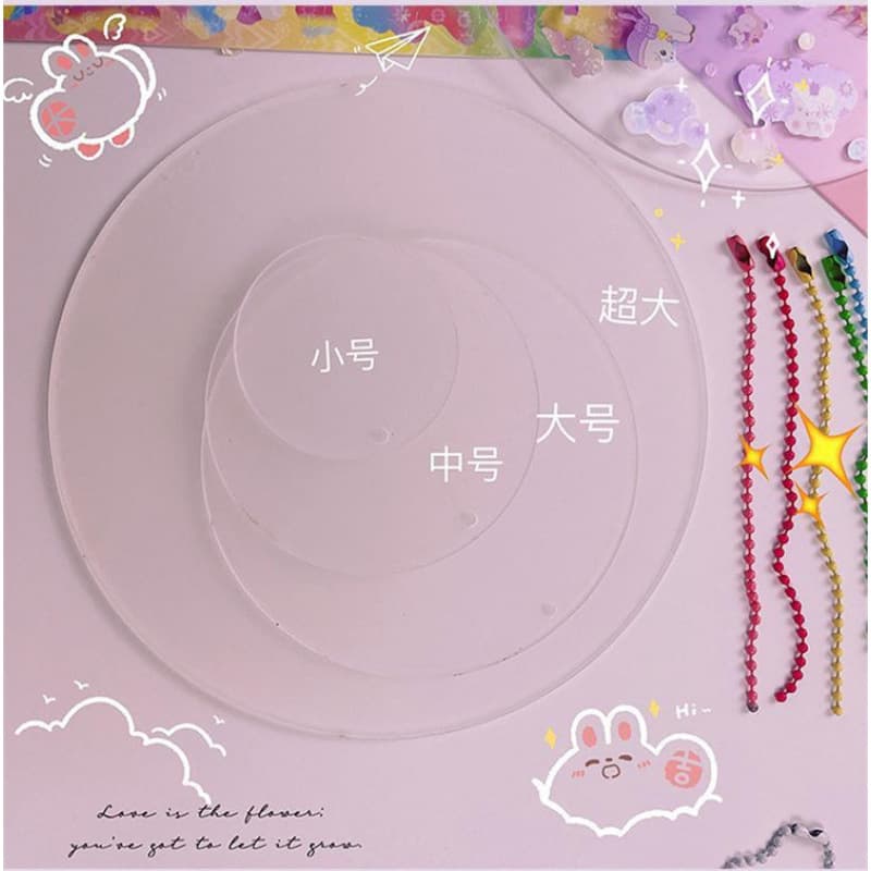Cross-border Supply Laser Cut Acrylic Round Base Blank Clear Circular Acrylic Disc for Manufacturers