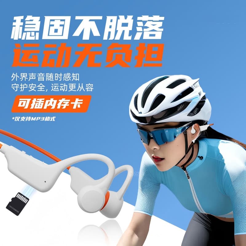 G1 Bluetooth Earbuds Open-Ear Clip-On Design for Running and Sports, Bone Conduction Style, Supports TF Card, Wholesale