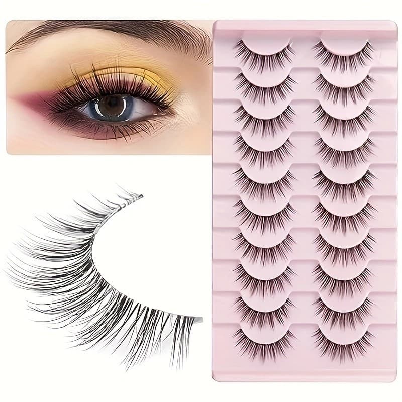 Long-length Little Devil False Lashes 30D 40D 50D Single Cluster Lashes Russian Volume Long Wispy Transparent Band