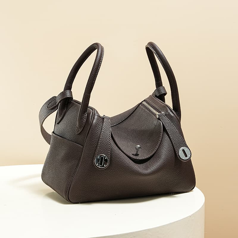 TOGO Top Layer Cowhide Handmade Wax Thread Doctor Bag, Hot Selling Genuine Leather Commuter Shoulder Bag, Lindy Style Women's Bag