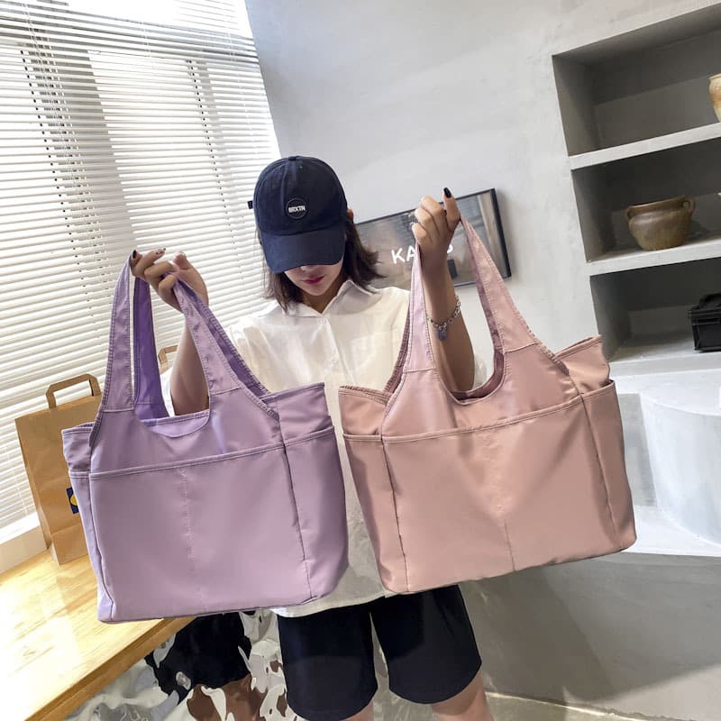 2023 New Trendy Handheld Oxford Cloth Women's Tote Bag, Leisure Multi-Pocket Large Capacity Travel Bag, Nylon Shoulder Dance Bag