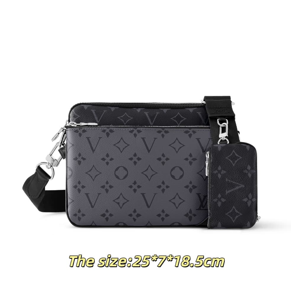 Spot new direct sales source men's shoulder crossbody bag three-in-one messenger bag fashionable versatile men's bag foreign trade