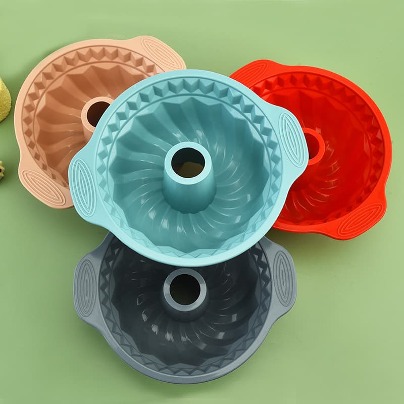 Spot Silicone Cake Mold Chiffon Cake Mold Household Easy Release Round Eared Cake Mousse Mold Baking