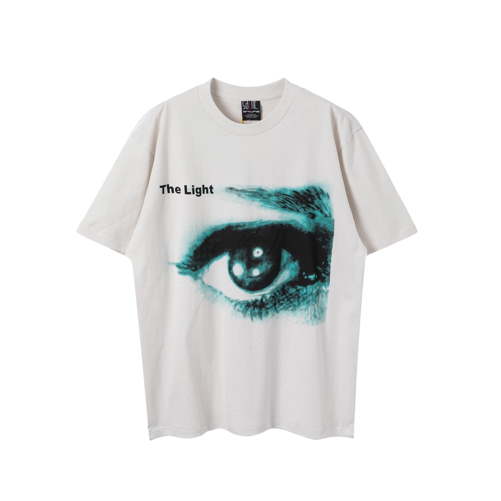 Saint Michael Jesus eyes saint printed short-sleeved American retro casual summer T-shirt