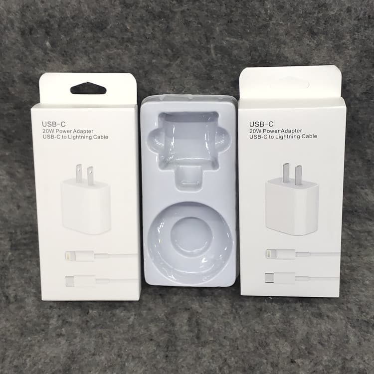 20W charger and data cable set with blister packaging box, wholesale Apple PD data cable 2-in-1 box, in stock