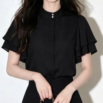 Summer Outfit Shirt Extremely Nice Short Sleeve Top Women 2026 New Summer French Style Blouse Small Top Women