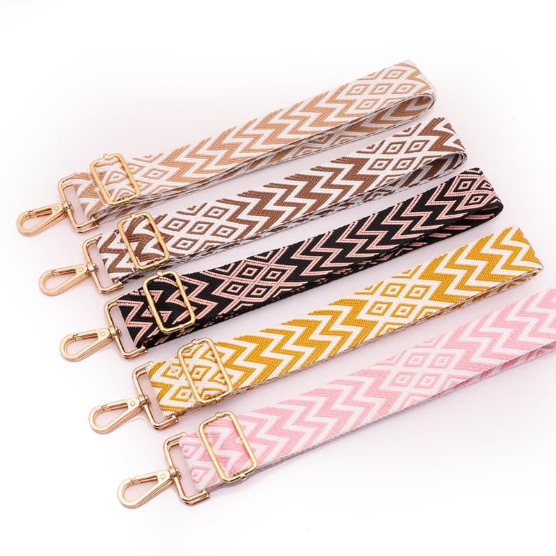 Cross-border thickened shoulder straps, adjustable long straps, diamond-shaped colorful widened bag straps, single shoulder crossbody bag shoulder straps wholesale