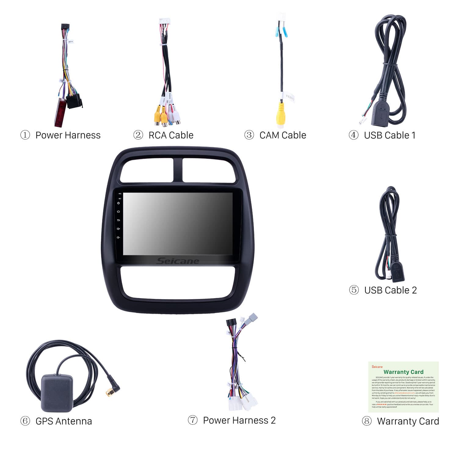 Compatible with Renault 2012-2017 Renault Kwid Android Large Screen GPS Navigation All-in-One Unit