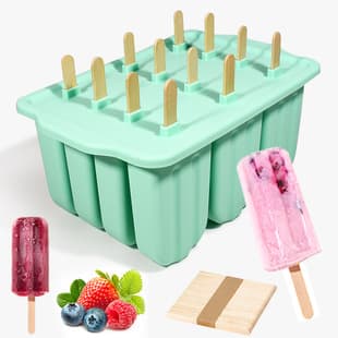 Amazon 12-Cavity Ice Pop Mold, Easy Release Silicone Popsicle Mold, Ice Cream Mold with Lid