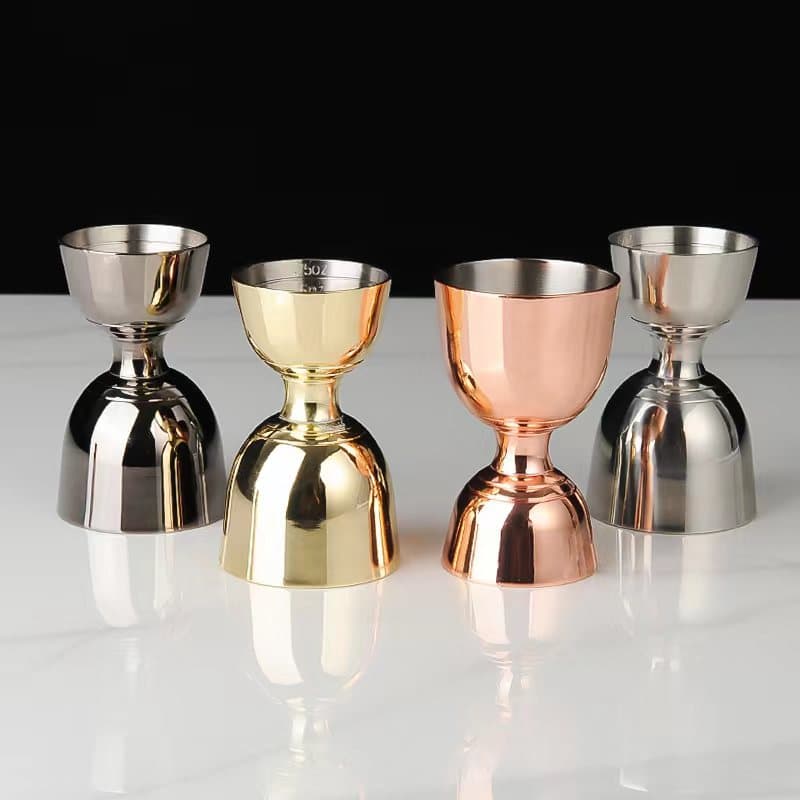 Wholesale Cocktail Ounce Cup, Indian Style Double-Ended Jigger, Stainless Steel Graduated Measuring Cup