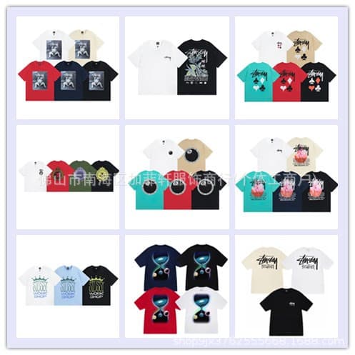 2024 Spring/Summer New European and American Trendy Brand Classic World Tour Printed Letter Short Sleeve for Men and Women, Drop Shipping