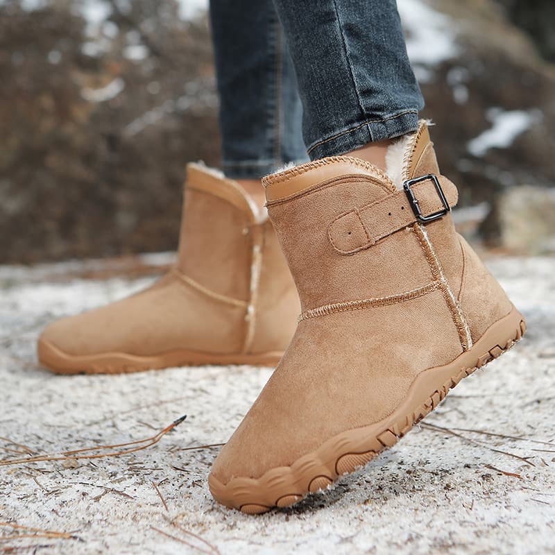 New Winter Snow Boots Men Women Warm Fleece Lined Cotton Shoes Outdoor Anti-Slip Waterproof Hiking Boots Camping Trekking Boots