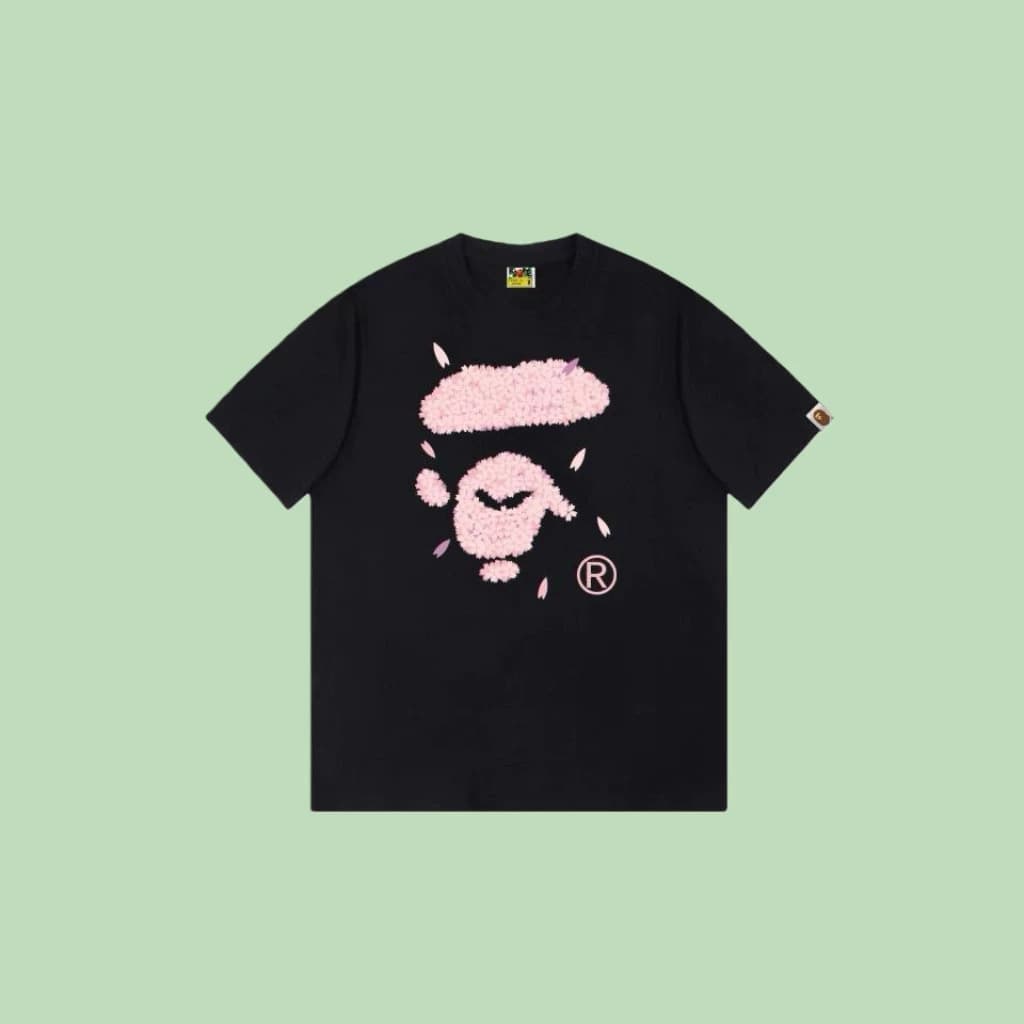 Cross-border wholesale dropshipping Ape Man Casual Round Neck Printed T-shirt for Men and Women Couple Loose Cylindrical Short Sleeve Camouflage Trendy Brand