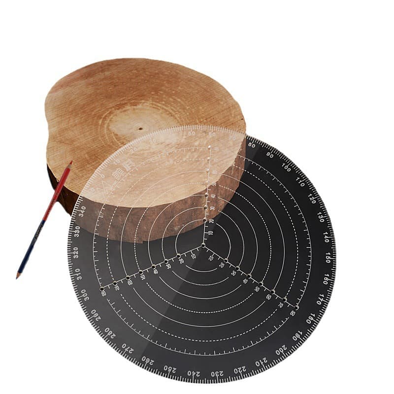 Turning centering ruler, lathe woodworking quick circle drawing tool, log measuring ruler, center measurement compass, round ruler