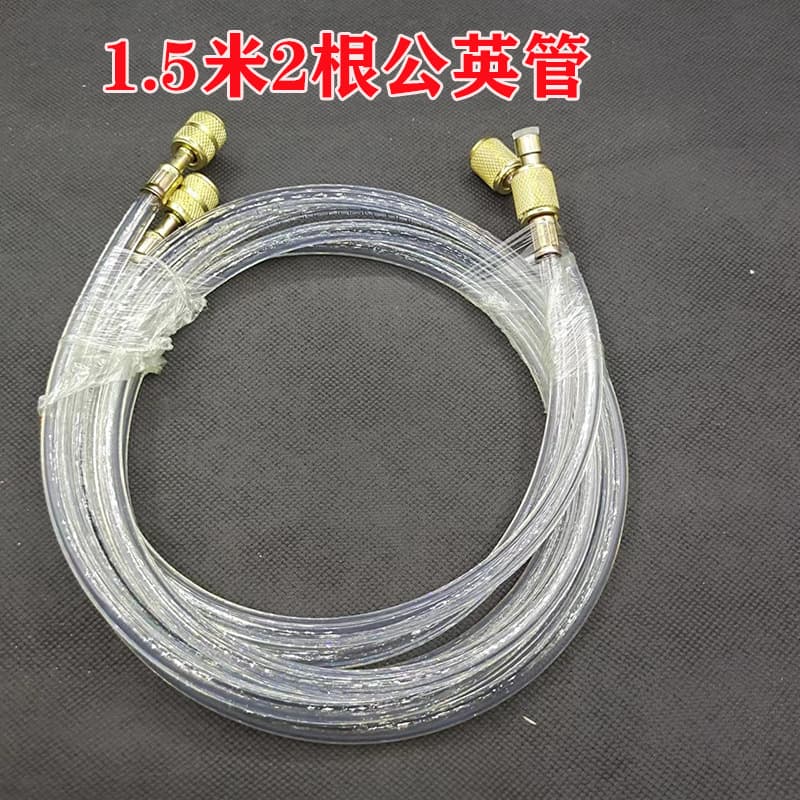 Transparent Air Conditioning Charging Hose for Refrigerant R22/R600/R134, Metric/Imperial Fitting Tube