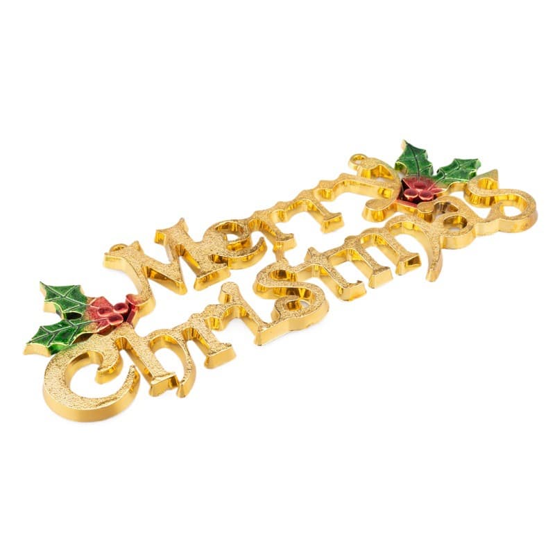 [Factory Direct Sales] 20cm Plastic Christmas Decoration MarryChristmas Christmas English Letter Plaque