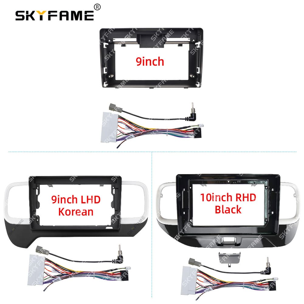 SKYFAME Multi-Fit Trim Frame for 19 Hyundai Venue Kona Car Stereo Dash Kit