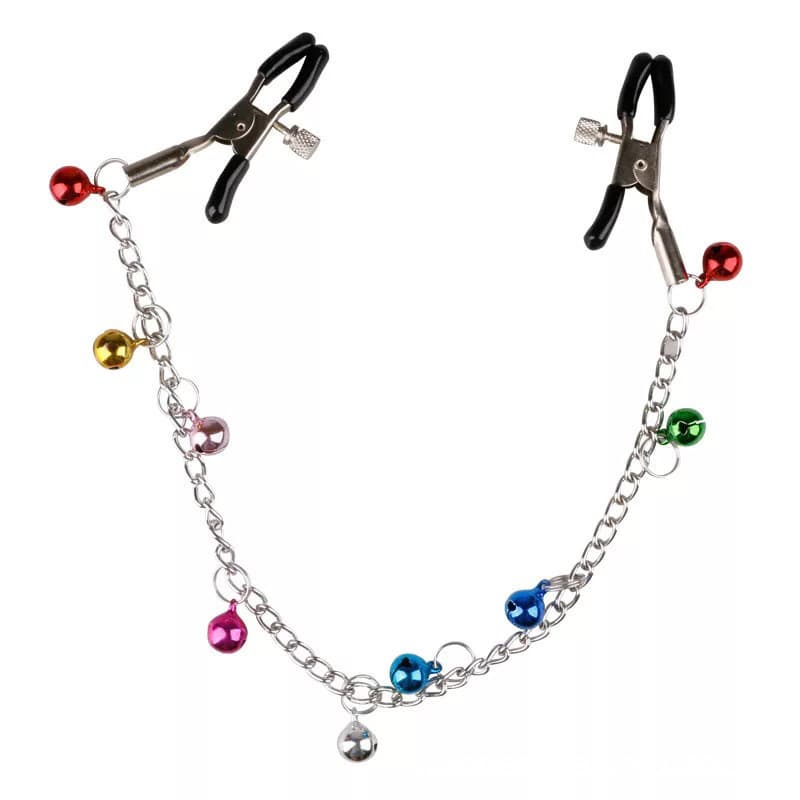 SM makes bell milk colorful clips, the color can be requested, bell accessories, fun press, fun chain