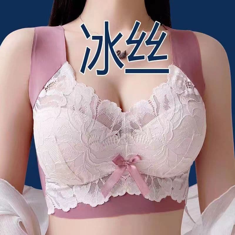 Seamless Bra for Large Busts, Slimming Thin Style, Plus Size 200 lbs, Vest Style, Wire-Free, 90C Big Size Bra for Women