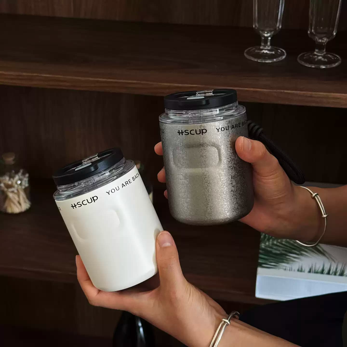Minimalist Small Coffee Cup Dual-Drink Portable Mini Premium Stainless Steel Vacuum Cup