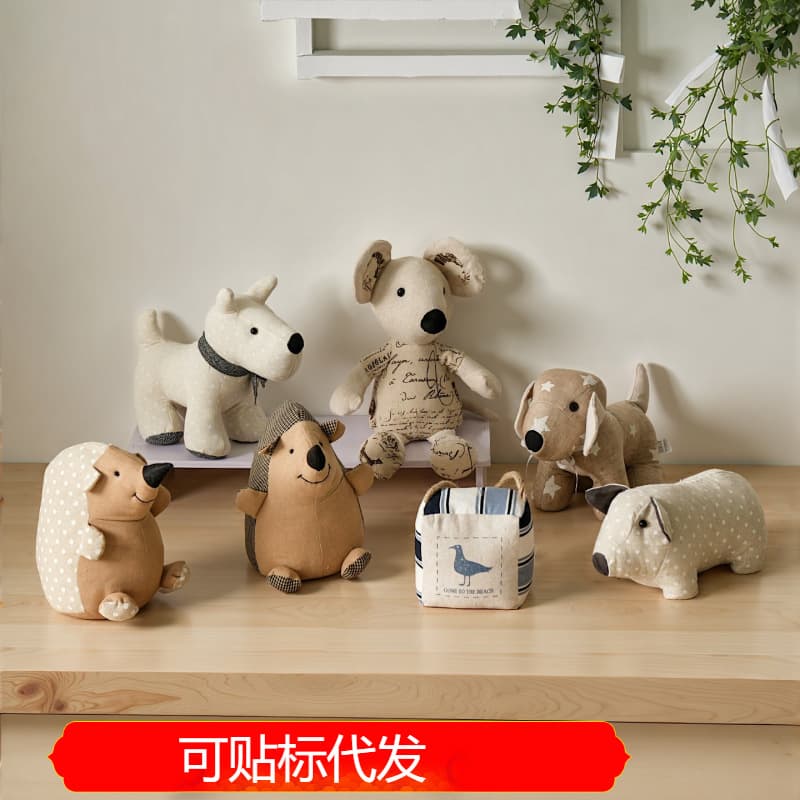 Fabric Cartoon Lazy Doll Fine Sand Door Stop Decorative Ornament Sandbag Cute Doll Windproof Anti-collision Door Stopper