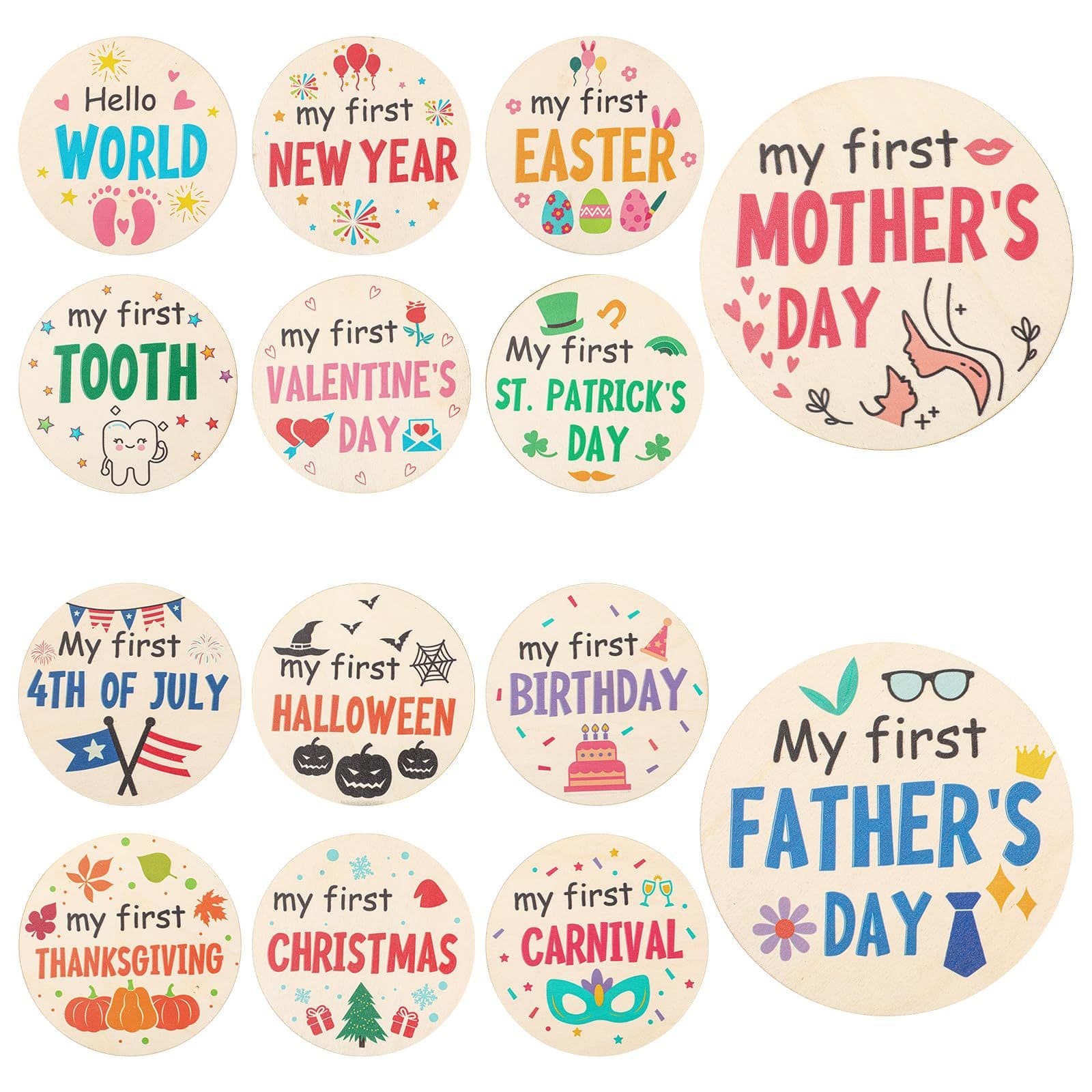 Cross-border Amazon Newborn Birth Double-sided Announcement Sign Wooden Name Plate Holiday Birthday Gift Decoration