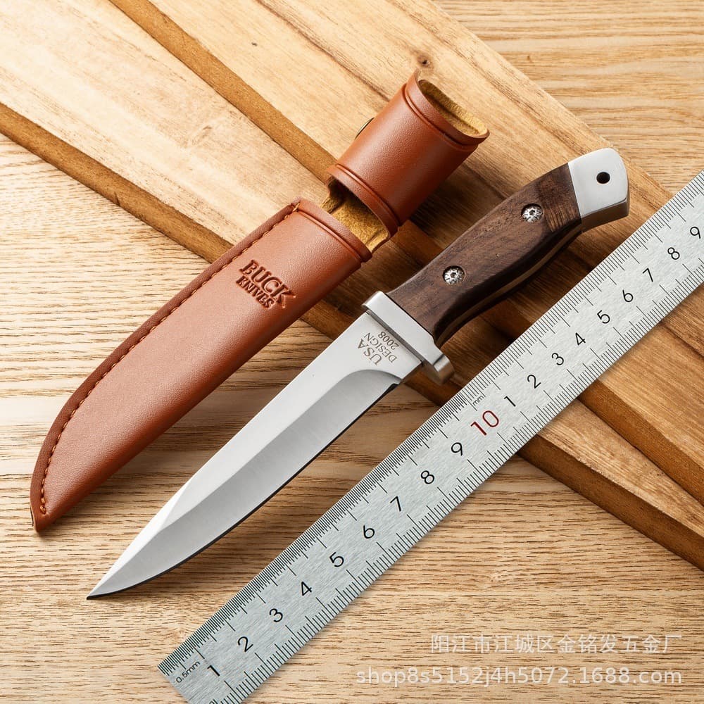 Factory Supply Portable Small Knife Multi-function Household Fruit Knife Outdoor Straight Knife Camping Straight Knife Outdoor Survival