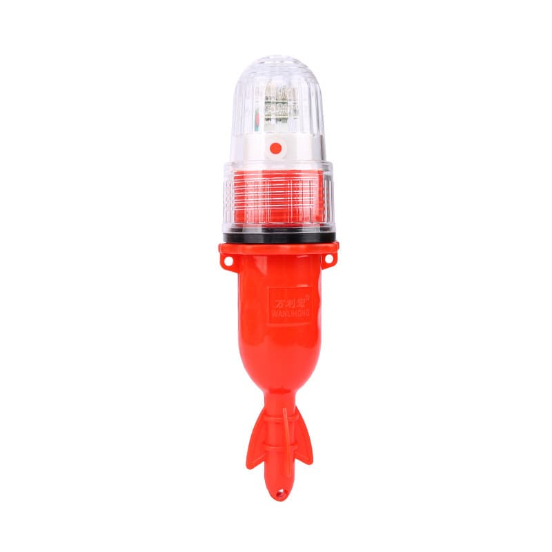 Underwater Fish Attracting Light Single Flash LED Fish Gathering Light Marine Fishing Signal Light Fishing Warning Net Marker Light Fish Gathering LED