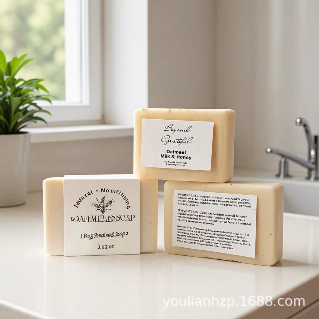 Cross-border Oatmeal Soap, Thai Rice Soap, Fragrant Rice Soap, Coconut Essential Oil Cleansing & Bathing Soap, Gift Handmade Soap