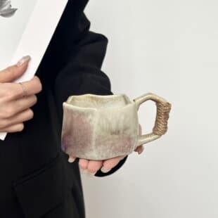 Vintage Mug, Kiln-Transformed Design Cup, High-End Niche Irregular Ceramic Water Cup, Office Coffee Cup