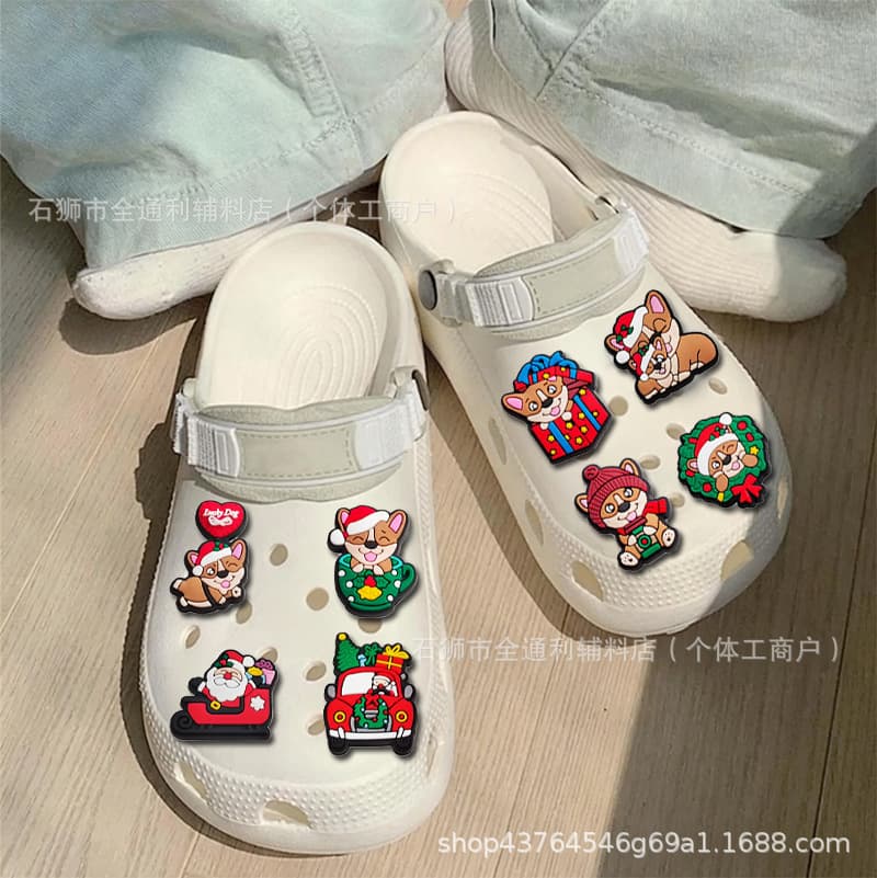 Christmas Day Christmas Croc Shoe Charms DIY Accessories Removable Shoe Buckles Factory Direct Stock