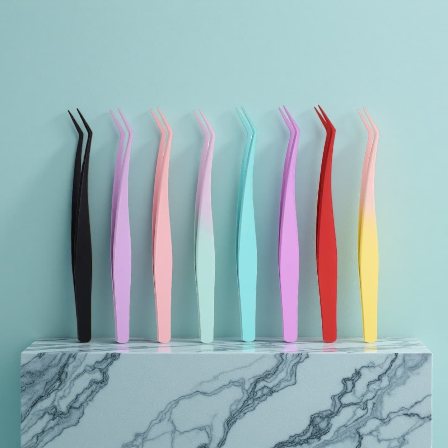 Newly upgraded non-stick tweezers, glue-free eyelash tweezers, non-stick eyelash tweezers, anti-stick eyelash tweezers, gold feather clips